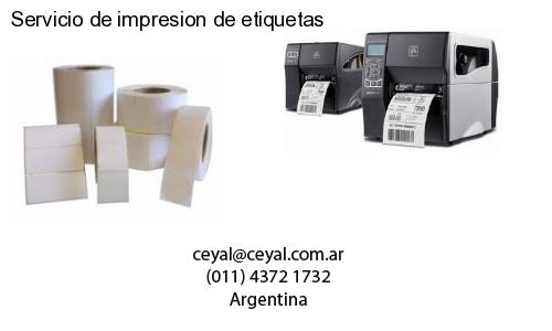 Servicio de impresion de etiquetas