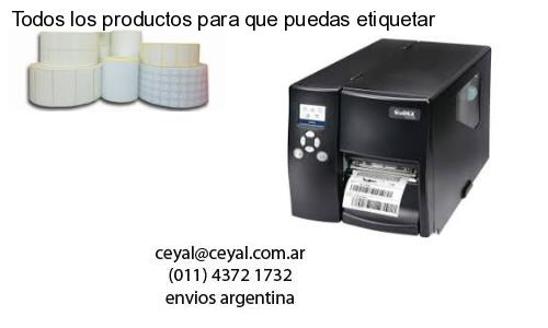 Todos los productos para que puedas etiquetar
