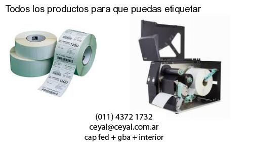 Todos los productos para que puedas etiquetar
