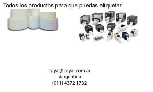 Todos los productos para que puedas etiquetar