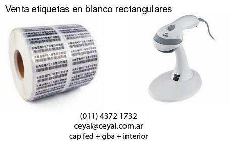 Venta etiquetas en blanco rectangulares