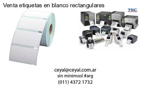 Venta etiquetas en blanco rectangulares