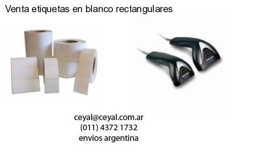 Venta etiquetas en blanco rectangulares