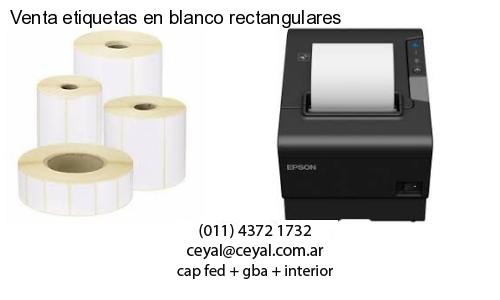 Venta etiquetas en blanco rectangulares