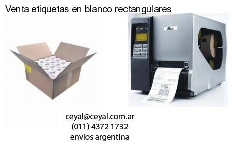 Venta etiquetas en blanco rectangulares