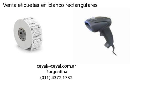 Venta etiquetas en blanco rectangulares