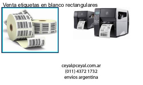Venta etiquetas en blanco rectangulares