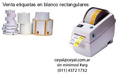 Venta etiquetas en blanco rectangulares