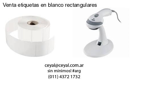 Venta etiquetas en blanco rectangulares
