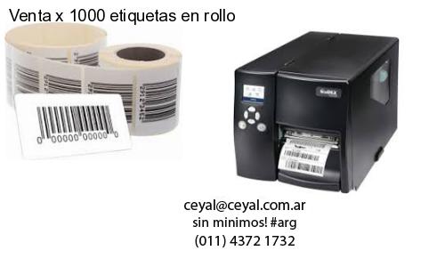 Venta x 1000 etiquetas en rollo