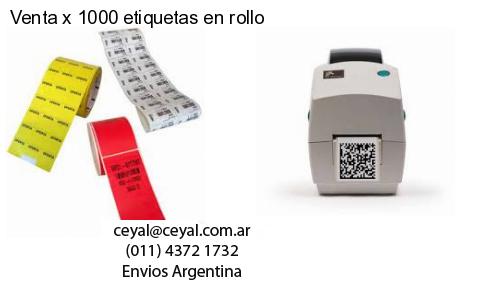 Venta x 1000 etiquetas en rollo
