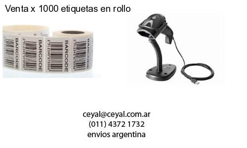 Venta x 1000 etiquetas en rollo