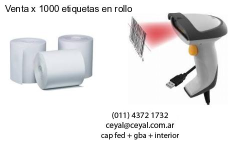 Venta x 1000 etiquetas en rollo