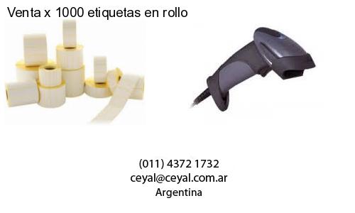Venta x 1000 etiquetas en rollo