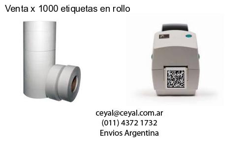Venta x 1000 etiquetas en rollo