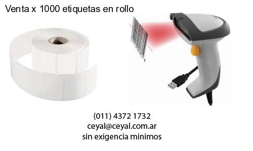 Venta x 1000 etiquetas en rollo