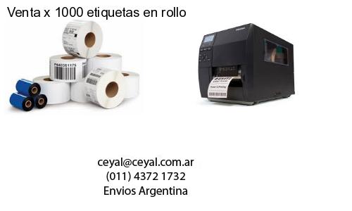 Venta x 1000 etiquetas en rollo