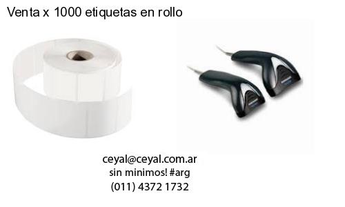 Venta x 1000 etiquetas en rollo
