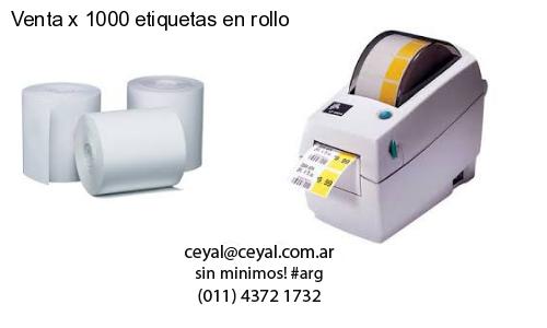 Venta x 1000 etiquetas en rollo