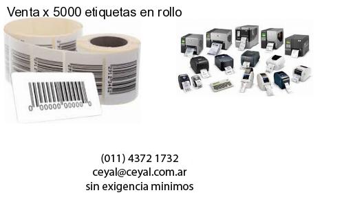Venta x 5000 etiquetas en rollo