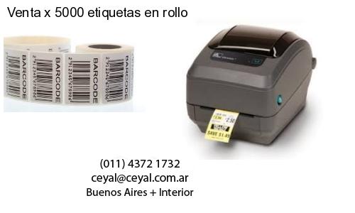 Venta x 5000 etiquetas en rollo