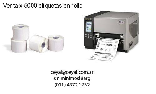 Venta x 5000 etiquetas en rollo