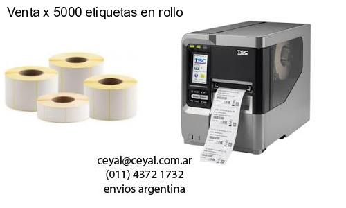 Venta x 5000 etiquetas en rollo