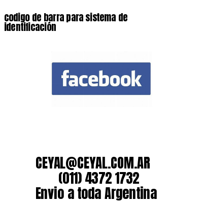 codigo de barra para sistema de identificación 