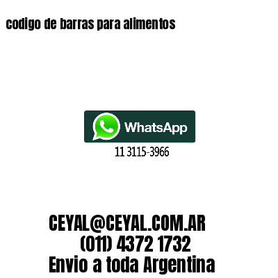 codigo de barras para alimentos 