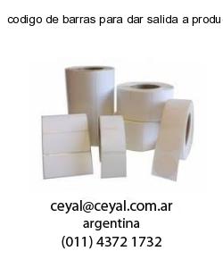 codigo de barras para dar salida a productos