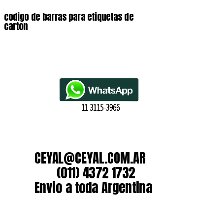 codigo de barras para etiquetas de carton 
