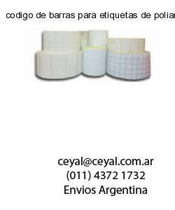 codigo de barras para etiquetas de poliamida