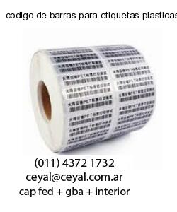 codigo de barras para etiquetas plasticas y brillo