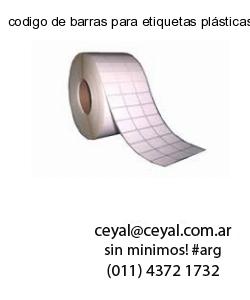 codigo de barras para etiquetas plásticas
