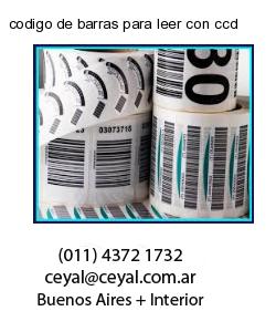 codigo de barras para leer con ccd