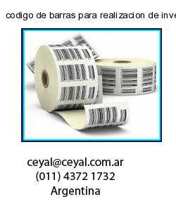 codigo de barras para realizacion de inventario