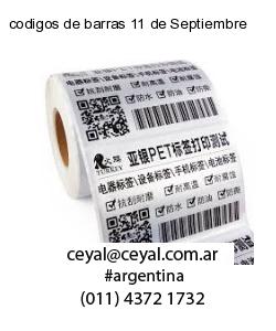 codigos de barras 11 de Septiembre