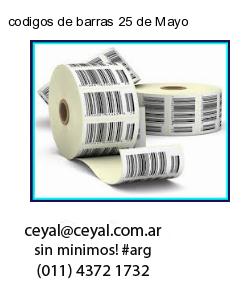 codigos de barras 25 de Mayo