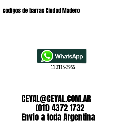 codigos de barras Ciudad Madero