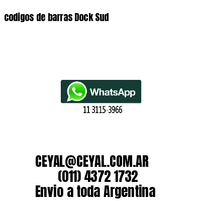 codigos de barras Dock Sud