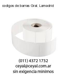 codigos de barras Gral. Lamadrid