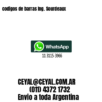 codigos de barras Ing. Sourdeaux