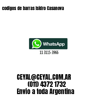 codigos de barras Isidro Casanova