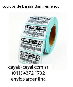 codigos de barras San Fernando