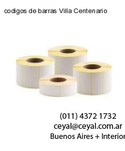 codigos de barras Villa Centenario