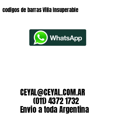 codigos de barras Villa Insuperable