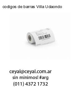 codigos de barras Villa Udaondo