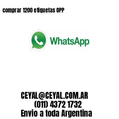 comprar 1200 etiquetas OPP