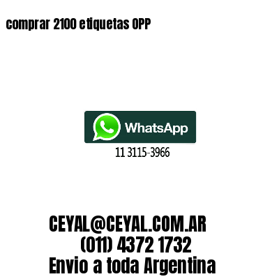 comprar 2100 etiquetas OPP