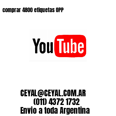 comprar 4800 etiquetas OPP